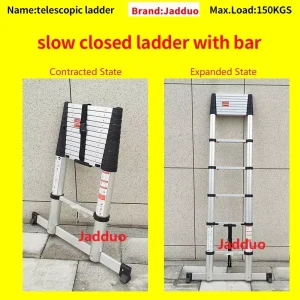 Aluminum Alloy One Time Folding Telescopic Slow Down Ladder
