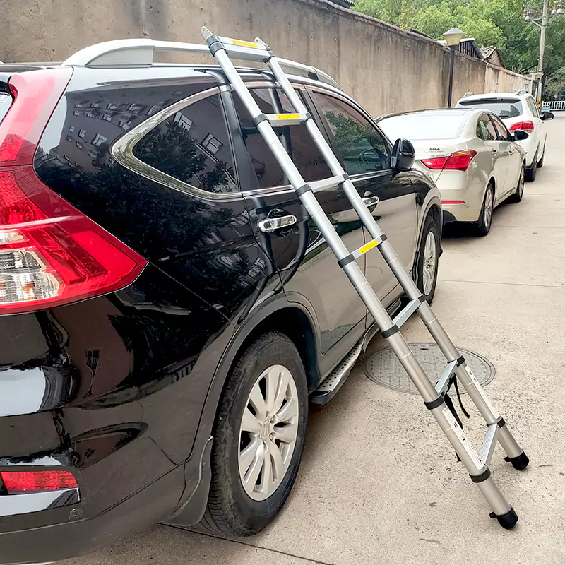 one-button telescopic tent ladder