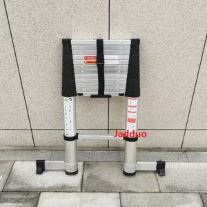 Aluminum One-Button Soft Close Telescopic Ladder with Balance Bar