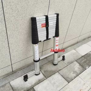Aluminum One-Button Soft Close Telescopic Ladder with Balance Bar