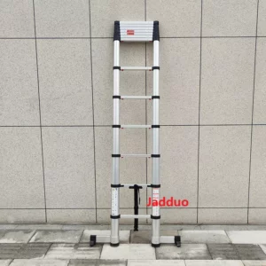 Aluminum One-Button Soft Close Telescopic Ladder with Balance Bar