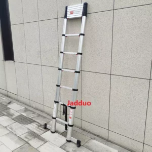 Aluminum One-Button Soft Close Telescopic Ladder with Balance Bar