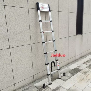 Aluminum One-Button Soft Close Telescopic Ladder with Balance Bar