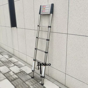 One Time Folding Slow Closed Steel Ladder 2.6/3.2/3.8m Ladder Step Space 30cm