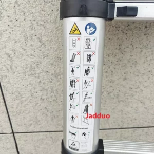 Aluminum One-Button Soft Close Telescopic Ladder with Balance Bar