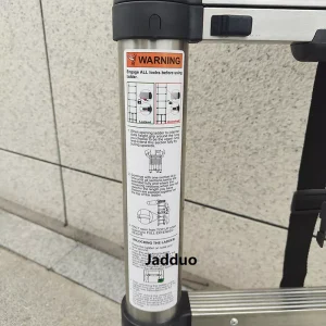 One Time Folding Slow Closed Steel Ladder 2.6/3.2/3.8m Ladder Step Space 30cm