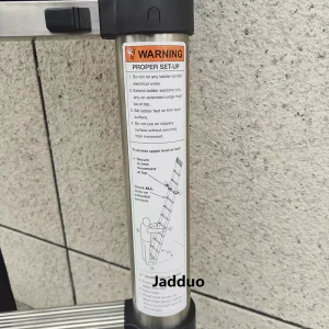 One Time Folding Slow Closed Steel Ladder 2.6/3.2/3.8m Ladder Step Space 30cm