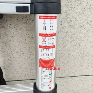 Aluminum Alloy One Time Folding Telescopic Slow Down Ladder