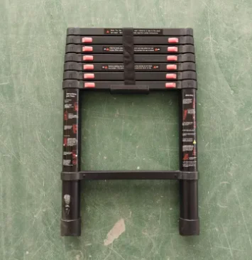 Step Space 30cm Black Telescopic Ladder Red Switches
