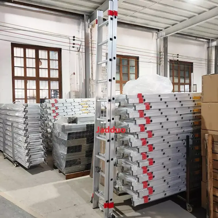 2 Section Ladder With Pulley and Rope