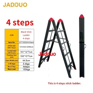 Jadduo Black Oxidized Twin-sided Stick Ladder