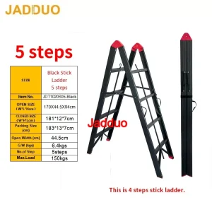 Jadduo Black Oxidized Twin-sided Stick Ladder
