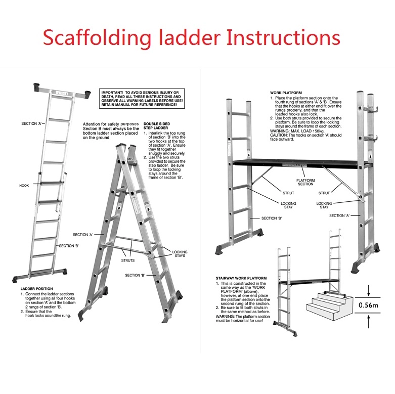 Scaffolding ladder Instructions