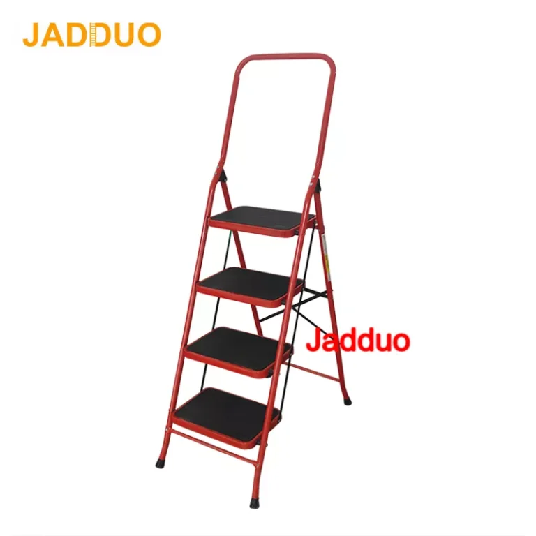 High handrail household ladder red color