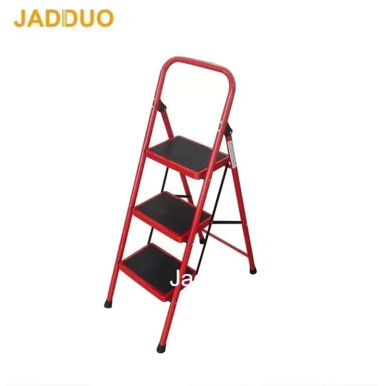 Round tube iron ladder red color Step size 30x20cm