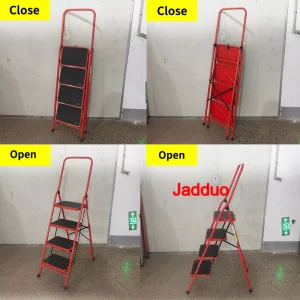High handrail household ladder red color