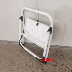 steel ladder Low armrest iron round tube white one-step ladder stool