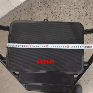 Steel household ladder black color with round handrail