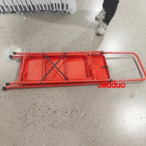 Household ladder red color with handrail