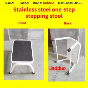 one stepping white stool