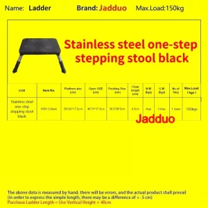 black step stool ladder