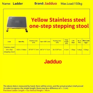 stainless steel one step ladder for household