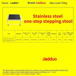 one stepping white stool