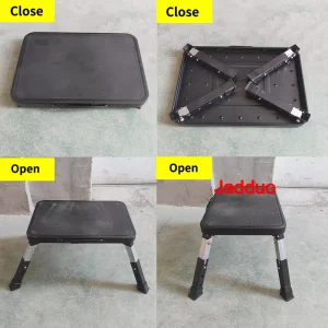 black step stool ladder