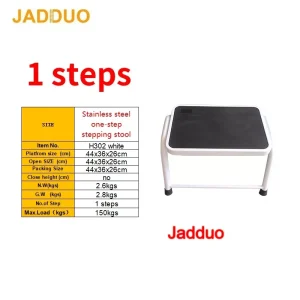 one stepping white stool