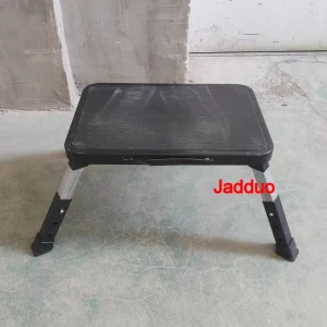 black step stool ladder