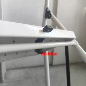 White Color Steel Folding Step Ladder Middle Handrail Home Indoor