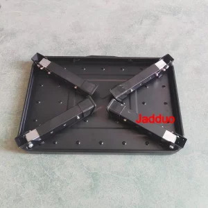 black step stool ladder