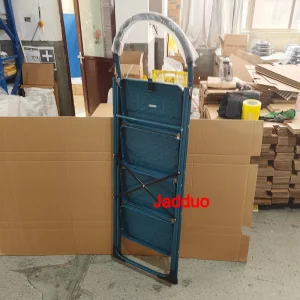 Black Step Ladder with Large Round Handrail Heavy Duty Steel Ladder for Home & Kitchen