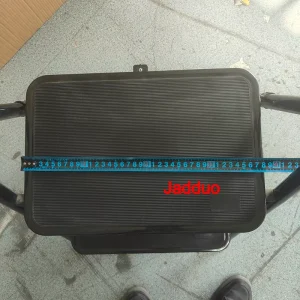 Black Folding Step Ladder with Large Round Handrail Heavy Duty Steel Ladder for Home & Kitchen