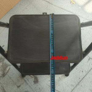 Black Folding Step Ladder with Large Round Handrail Heavy Duty Steel Ladder for Home & Kitchen