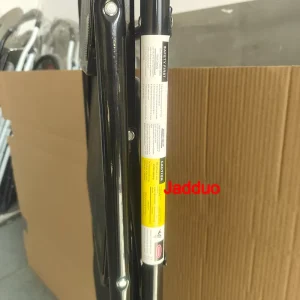 Black Folding Step Ladder with Large Round Handrail Heavy Duty Steel Ladder for Home & Kitchen