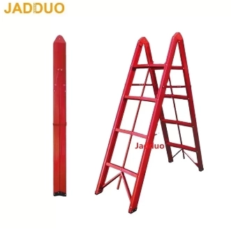Red oxidation stick aluminum box ladder