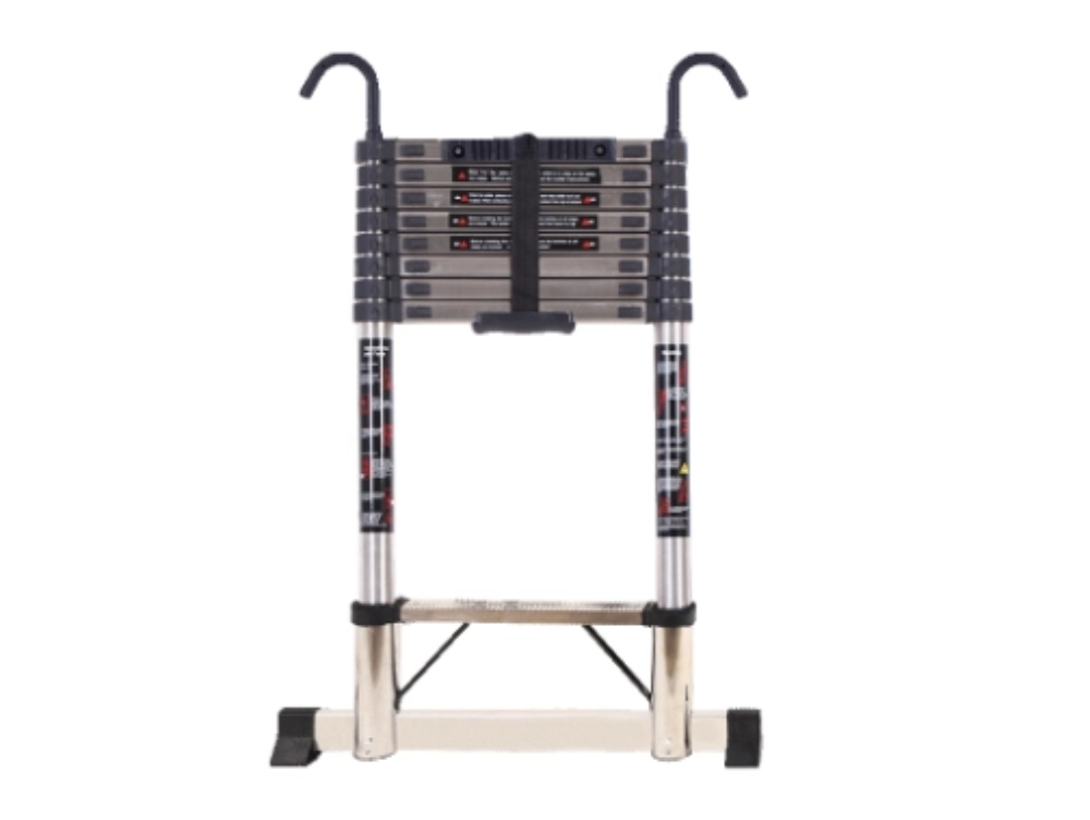Pole Single Telescopic Ladder with Hook+Balance bar