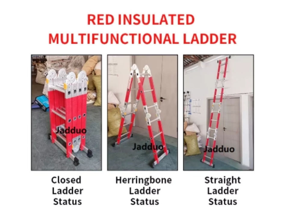 Red Insulated Multi-Functional Ladder