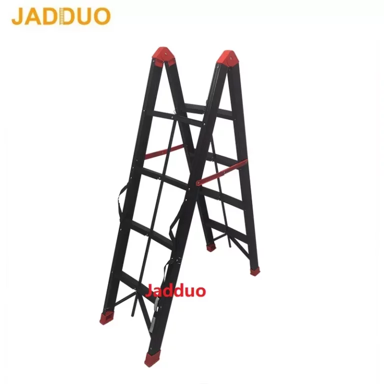 Sliver/Black/Golden Color Iron Stick Ladder, Portable Metal Step Ladder
