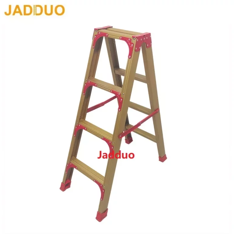 4-10 steps Golden Black Silver Wood grain color metal hinge step Ladder