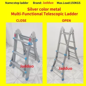 sliver color metal Multi-Functional Telescopic Ladder