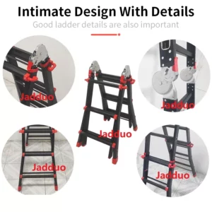 black color metal Multi-Functional Telescopic Ladder