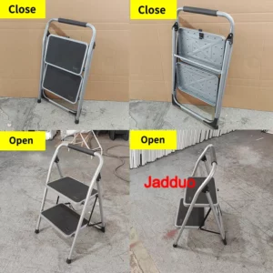 Grey Steel Step Ladder, 2-6 Steps, 150kg Load Capacity