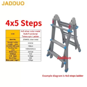 sliver color metal Multi-Functional Telescopic Ladder