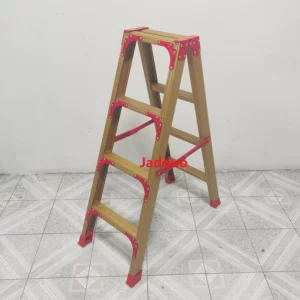 4-10 steps Golden Black Silver Wood grain color metal hinge step Ladder