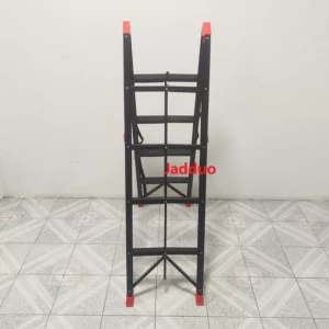 Sliver/Black/Golden Color Iron Stick Ladder, Portable Metal Step Ladder