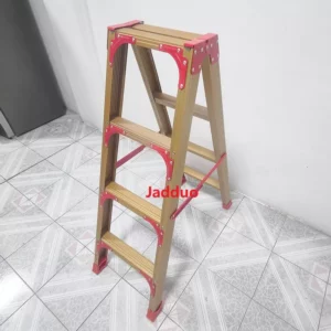 4-10 steps Golden Black Silver Wood grain color metal hinge step Ladder