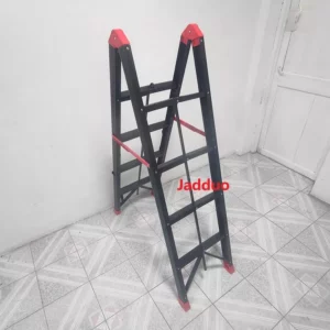 Sliver/Black/Golden Color Iron Stick Ladder, Portable Metal Step Ladder