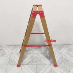 4-10 steps Golden Black Silver Wood grain color metal hinge step Ladder